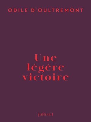 cover image of Une légère victoire